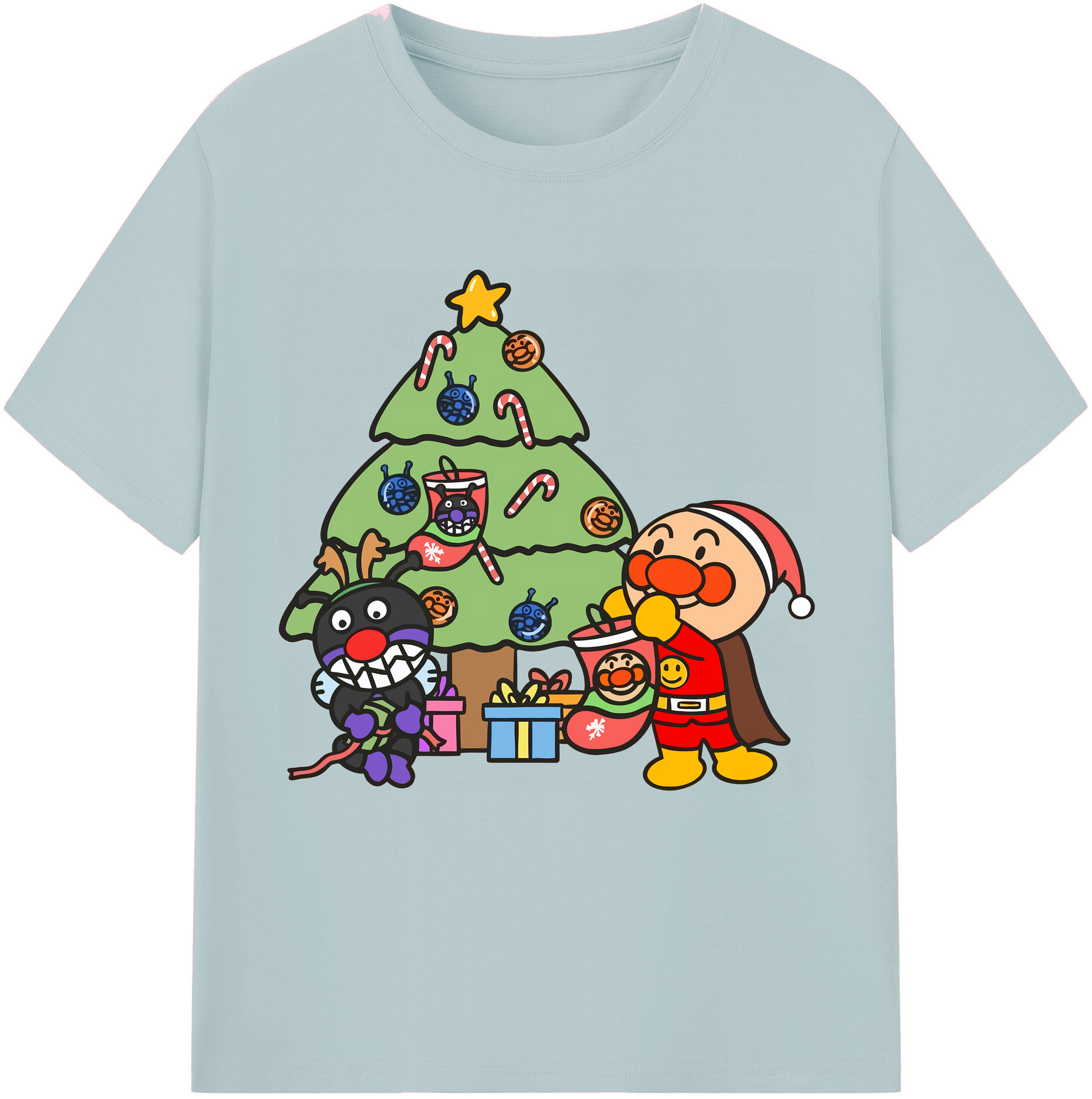（画像用） アンパンマン Anpanman 綿100％半袖Tシャツ（フロントプリント）